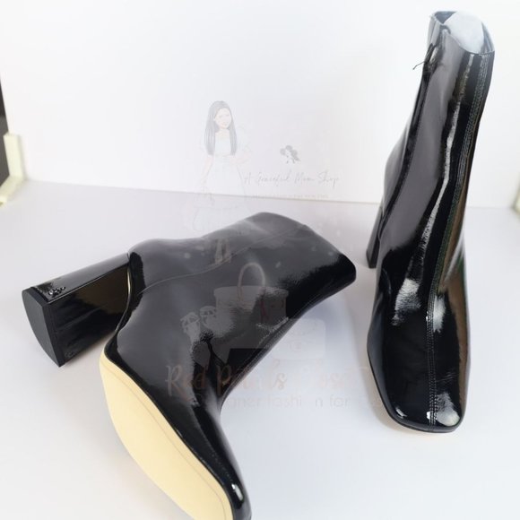 Sam Edelman Women's Codie High Heel Booties Patent Leather Black 10.5- 0268 - Picture 7 of 16